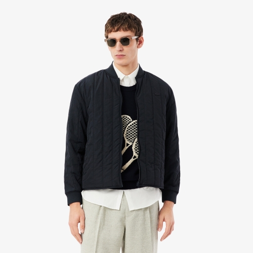 라코스테 남성 세로 퀄팅 블루종_BH6246-56G 350