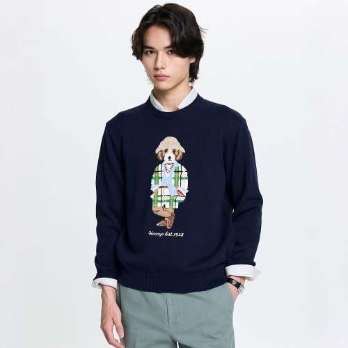 헤지스 남성 보헤미안 해리 인타샤 니트 HZSW6A234N2