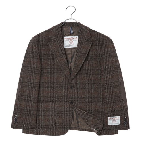 헤지스 남성 브라운 트위드 헤링본 울 자켓 HZJA5D406W2