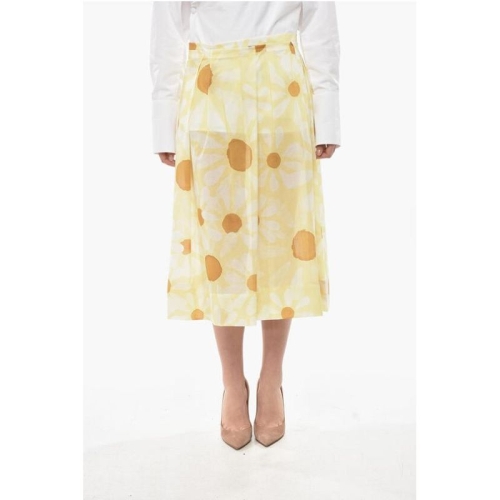 마르니 롱 스커트 GOMA0420OU UTC150 EUY06 Yellow