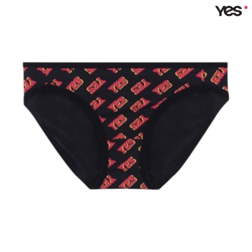 YES 속옷 네이비 그래픽 로고 면스판 여성 삼각팬티 YSWPW952