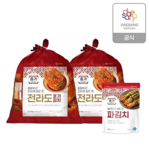 대상 종가 전라도식 포기김치 10.4kg + 파김치 300g