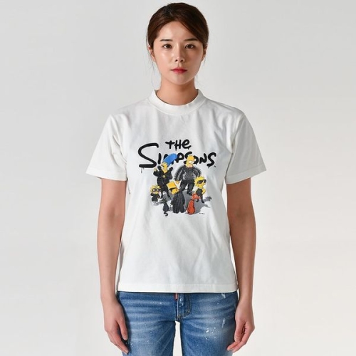 심슨 스몰핏 반팔티셔츠 화이트 144072838