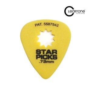 ClearTone 악기 피크 StarPick 0.73mm Yellow 기타피크 Pick