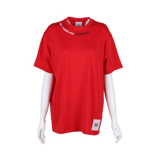 버버리 케릭 RWL 패치 여성 티셔츠 레드 80295631