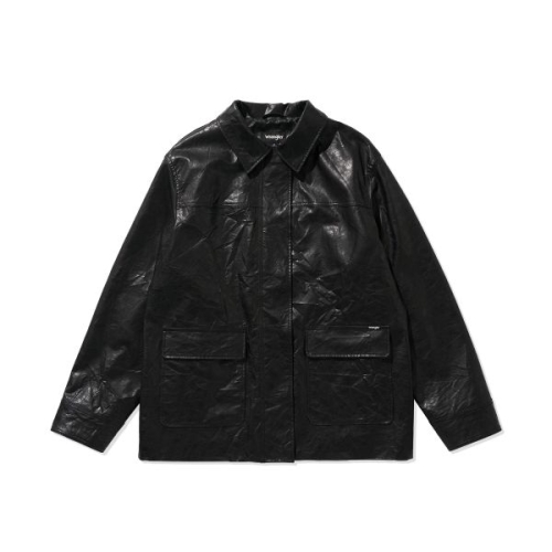 랭글러 Faux Leather Middle Hip Jacket Black WR2404JK01BK 3029568
