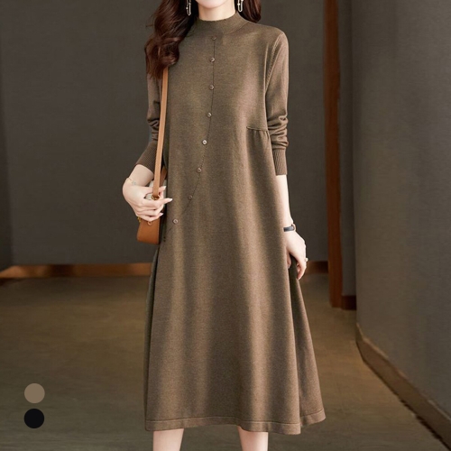 화세 하프넥셔링니트원피스_HB6SOP001C