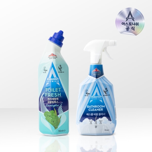 아스토니쉬 배스룸 클리너 750ml + 변기세정제 유칼립투스 750ml