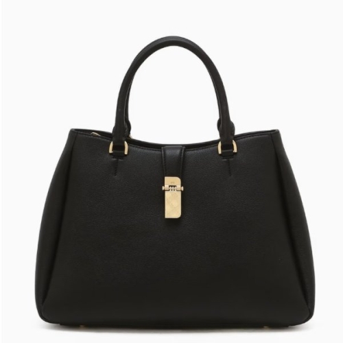 닥스 블랙 소가죽 체크 장식 포인트 토트백 MDCBA6E164BK_s