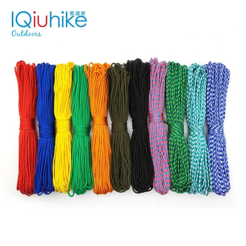 파라코드  IQiuhike 100 색상 Paracord 2mm 100FT50FT25FT 하나의 스탠드 코어 로프 Paracorde 코..