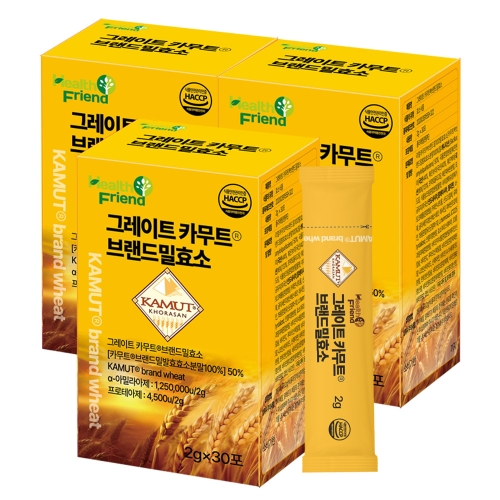 헬스프랜드 그레이트 카무트 브랜드밀효소 30포