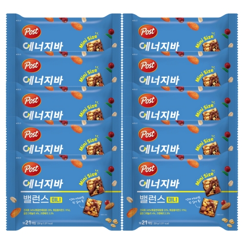 동서식품 포스트 에너지바 밸런스 미니 231g