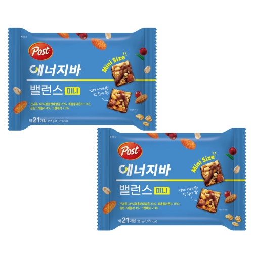포스트 에너지바 밸런스 미니 231g