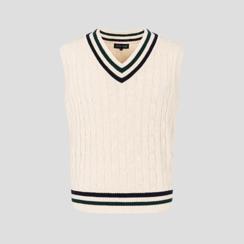 빈폴 남성 케이블 틸든 베스트 아이보리_BC6251C090