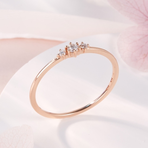 비앤비골드  14K 큐빅 티아라 랩그로운 다이아몬드 반지 NPR42380