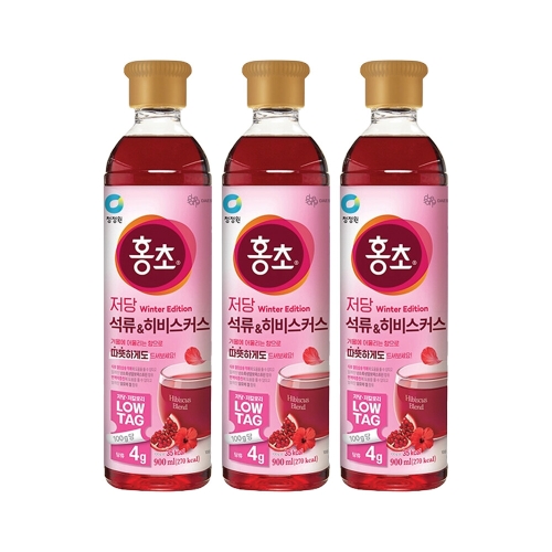 청정원 홍초 저당 석류 & 히비스커스 900ml