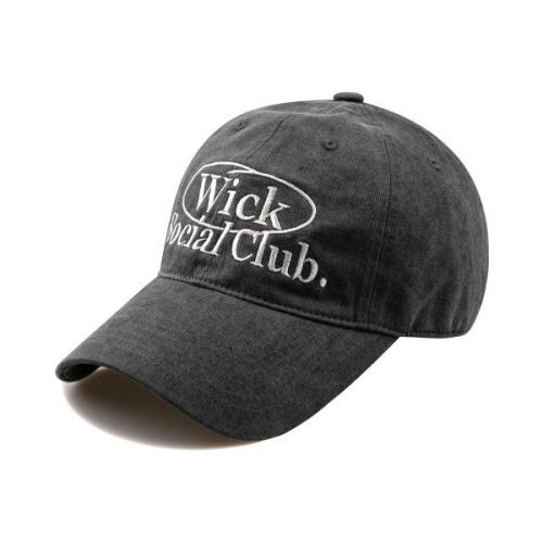 윅 WICK Social Club 피그먼트 볼캡-차콜 203423