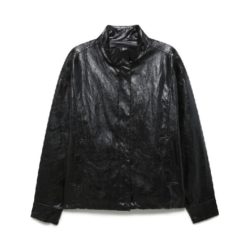 나이스클랍 여성 하이넥 레더 라이크 점퍼 A261PWL201