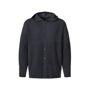 옴므 플리츠미 플리츠미 투 티어드 플리츠 후드 자켓_UPJKF125001