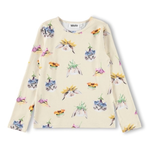 몰로 MOLO 38세 로즈플라워 크라운 슬림핏 티셔츠 AKIS9TS062