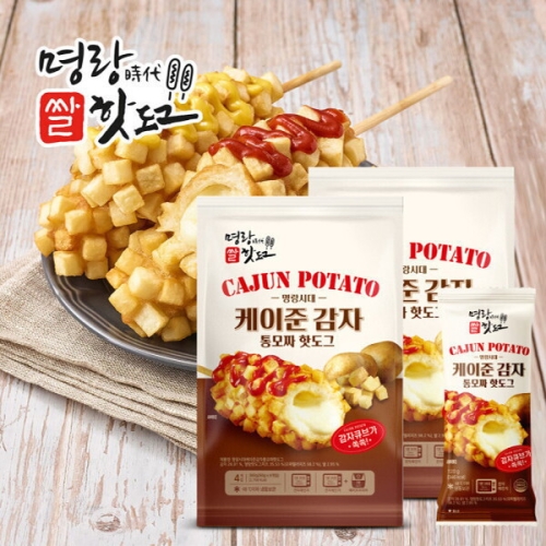 명랑핫도그  케이준 감자 통모짜 핫도그 960g