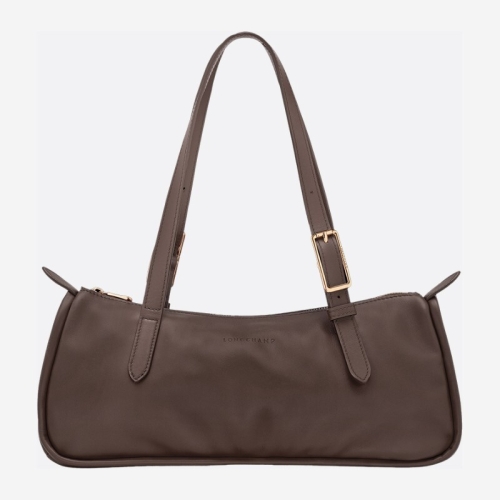 롱샴 브라운 가죽 숄더백 10369 HJI002