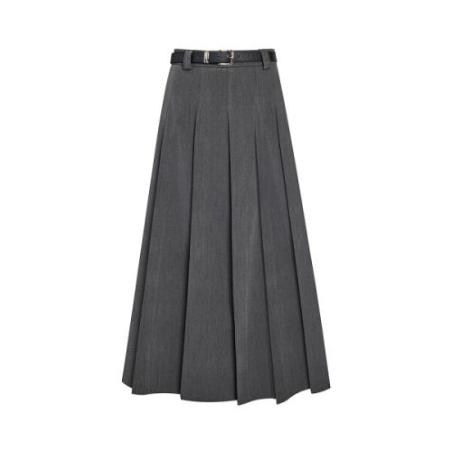 JJ지고트 여성 벨티드 플리츠 주름 스커트 GS3N0SK361