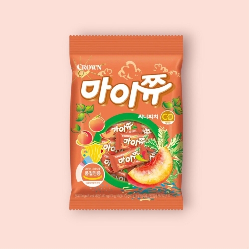 크라운제과  마이쮸 써니피치 100g