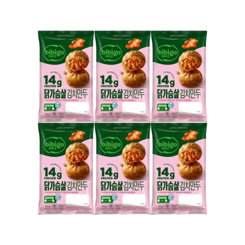CJ제일제당 비비고 닭가슴살 김치만두 168g