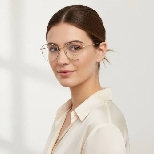 아우라 나탈리 블랑 파리 나탈리 블랑 안경테 NB-L 226 스퀘어 메탈 안경 1567953