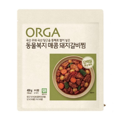 풀무원  동물복지 매콤 돼지갈비찜 450g