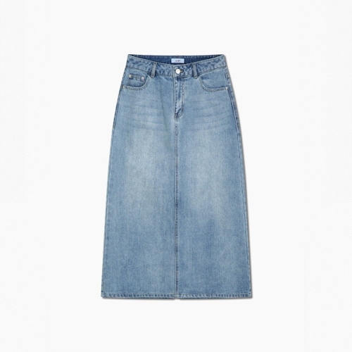 리스트 여성 백 슬릿 A라인 데님 스커트 TSMSKQ52010