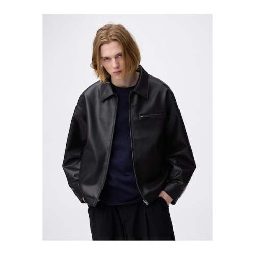 지유 GU 가짜 가죽 워크 재킷 + E 14813062