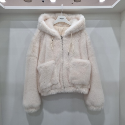 행텐주니어 패플 모조 토끼털 후드 자켓 점퍼14560-134-206-4