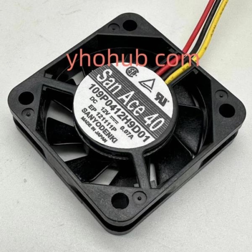산요  4CM 서버 무음 팬 4010 12V 0.07A 109P0412H9D01 3선