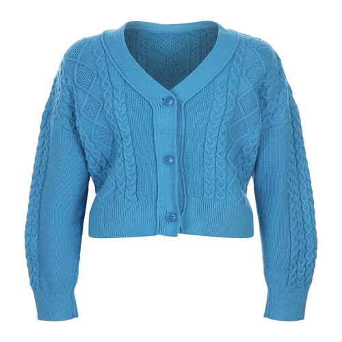 반에이크 짜임패턴 숏가디건_VB43KCUV04Z