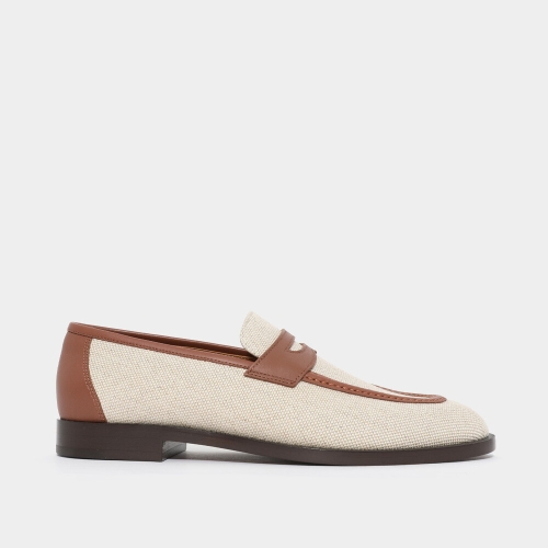 로로피아나 세르지오 투톤 레더 여성 로퍼 FAQ4009 B4AU