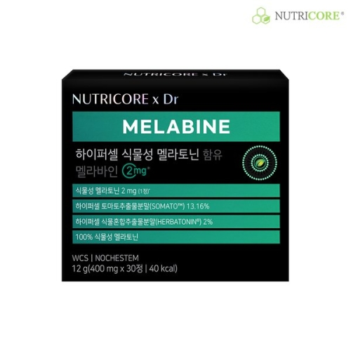 뉴트리코어 하이퍼셀 식물성 멜라토닌 함유 멜라바인 2mg 30정