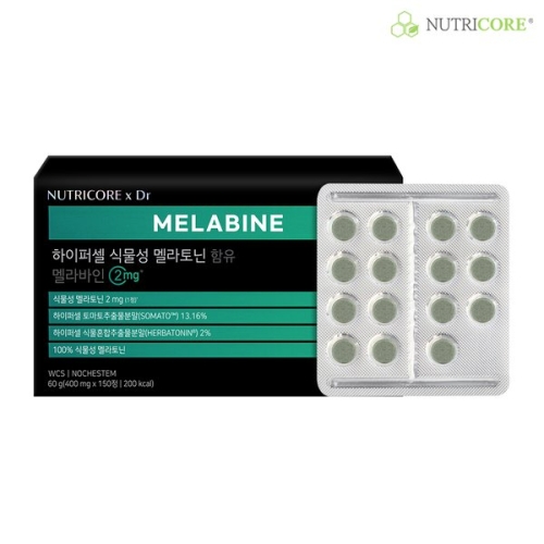 뉴트리코어 하이퍼셀 식물성 멜라토닌 함유 멜라바인 2mg 30정