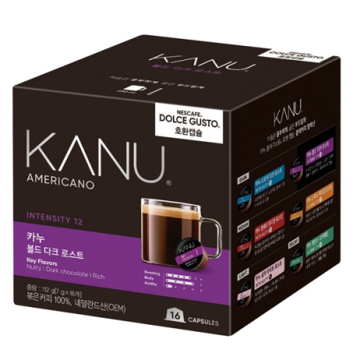 동서식품  카누 볼드 다크 로스트 캡슐커피(돌체구스토 호환) 16캡슐