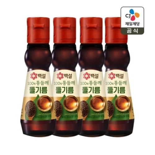 백설 100% 통들깨 들기름 160ml