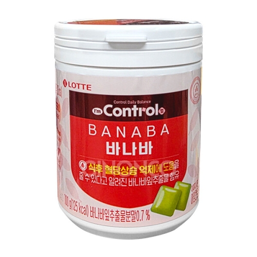 롯데제과  아임 컨트롤껌 바나바 100g