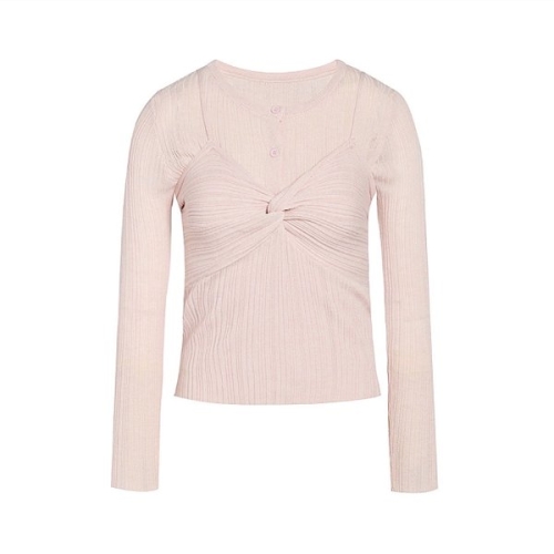 JJ지고트 여성 시스루 골지 가디건+꼬임 뷔스티에 세트 GS3N1CD351