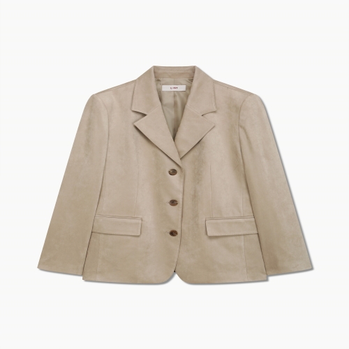 리스트 여성 인조 스웨이드 쓰리버튼 자켓 TWWJKQ52110