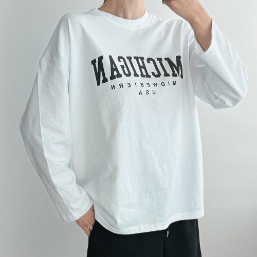 나야홍 빅사이즈 602 미시간라운드롱티셔츠 DNSX162