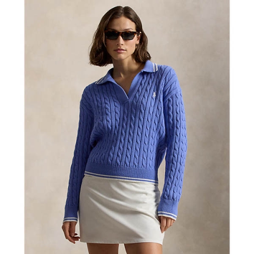폴로랄프로렌 여성 케이블 니트 폴로 칼라 스웨터 WMXGSWENC020102430