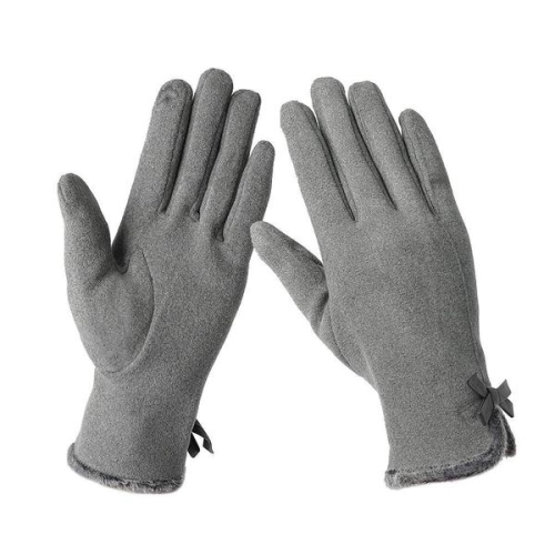 체리쉬 리본 터치 장갑 그레이 스마트 여자 보온장갑 WFM1UIU