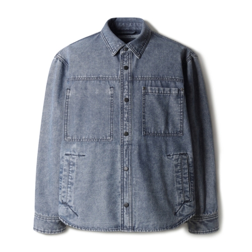 시리즈 연청 데님 아우터형 셔츠 SASFM25221BUL