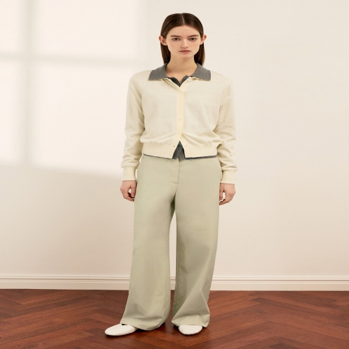 쉬즈미스 여성 코튼 트윌 와이드 팬츠 SWWSLQ12100