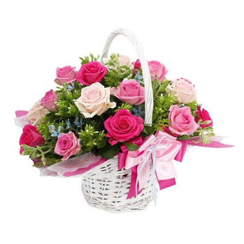 젠틀맨플라워  러블리핑크 꽃바구니 OW-6064